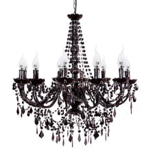 Cassie Black Acrylic 12 Light Chandelier